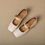 Freya Genuine Leather Mary Jane Flats