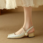 Galene Leather Heels