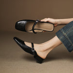 Novie Genuine Leather Mary Jane Mules