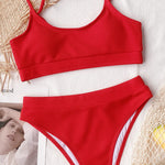 Elda® | Striped Top and Thong Bikini With Structured Bottoms