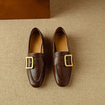 Rizon Genuine Leather Belt Buckle Shoes