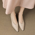 Emma Genuine Leather Pointed-Toe Heels