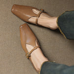 Keva Genuine Leather Mules