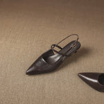 Zyra Genuine Leather Mary-Jane Slingback Heels