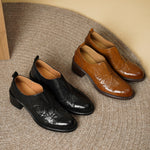 Everett Genuine Leather Wingtip Platform Shoes