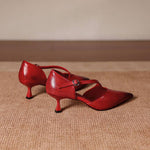 Vela Genuine Leather D'Orsay Pumps