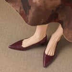 Avia Genuine Leather Pointed-Toe Heels