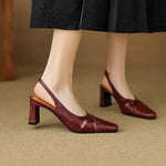 Marlet Genuine Leather Slingbacks
