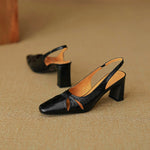 Marlet Genuine Leather Slingbacks