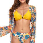 Diana® | Yellow Print Beach Bikini and Blouse Set
