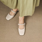 Novie Genuine Leather Mary Jane Mules
