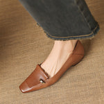 Selor Genuine Leather Square-Toe Pumps