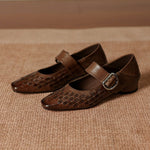 Daria Genuine Leather Mary-Jane Pumps