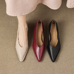 Emma Genuine Leather Pointed-Toe Heels