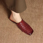 Amani Woven Genuine Leather Slip-On Mule