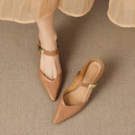 Avani Genuine Leather Mary Jane Mules