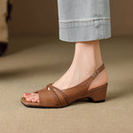 Emilia Genuine Leather Slingback Sandals