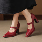 Claya Genuine Leather Heels