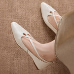 Ciela Genuine Leather Cross Strap Flats