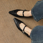 Odet Genuine Leather Mary Jane Flats