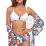 Delia® | White Print Beach Bikini and Blouse Set
