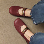 Etta Genuine Leather Mary Jane Pumps