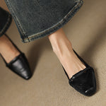 Elsi Genuine Leather Wedge Pumps