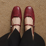 Leva Genuine Leather Flats
