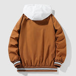 KINGSLEY HOODED VARSITY JACKET