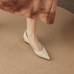 Marlot Genuine Leather Pointed-Toe Heel Pumps