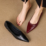 Cela Genuine Leather Pointed-Toe Heels