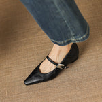 Odet Genuine Leather Mary Jane Flats