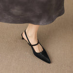 Kemi Genuine Leather Slingbacks