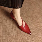Vela Genuine Leather D'Orsay Pumps