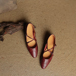 Eclan Genuine Leather Flats