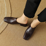Pela Genuine Leather Mules