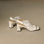 Velra Genuine Leather Slingback Heels