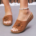 NESSA FLOWER DETAIL COMFORT SANDALS