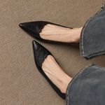 Avia Genuine Leather Pointed-Toe Heels