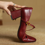 Elora Genuine Leather Heels