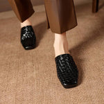 Amani Woven Genuine Leather Slip-On Mule