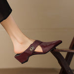 Eyla Genuine Leather Mules