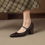 Veria Genuine Leather Heels