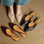 Amelie Genuine Leather Slingbacks