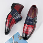 Brixon Dual Monk Strap Leather Shoes