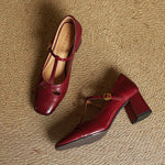 Elora Genuine Leather Heels