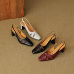 Marlet Genuine Leather Slingbacks