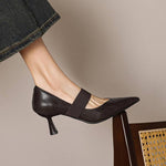 Cyra Genuine Leather Heels