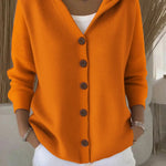 Darienne™ | Hooded Button-Up Knit Cardigan