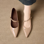 Emery Genuine Leather Mary Jane Flat